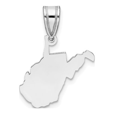 Sterling Silver West Virginia State Pendant