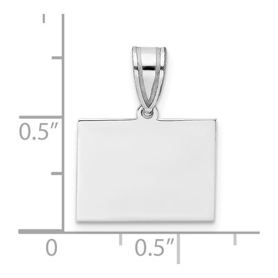 Sterling Silver Wyoming State Pendant – view 4