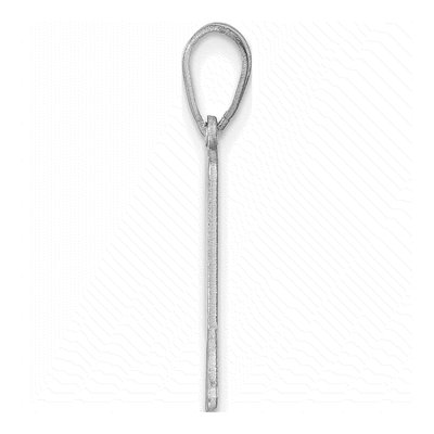 14K White Gold Alaska State Pendant – view 3