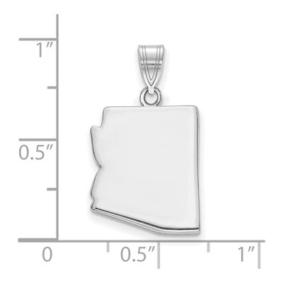 14K White Gold Arizona State Pendant – view 4