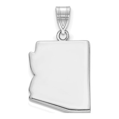 14K White Gold Arizona State Pendant