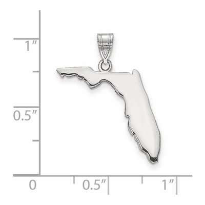 14K White Gold Florida State Pendant – view 4