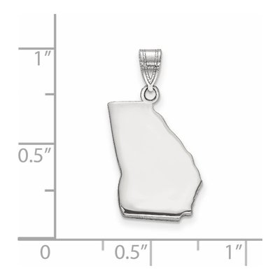 14K White Gold Georgia State Pendant – view 2