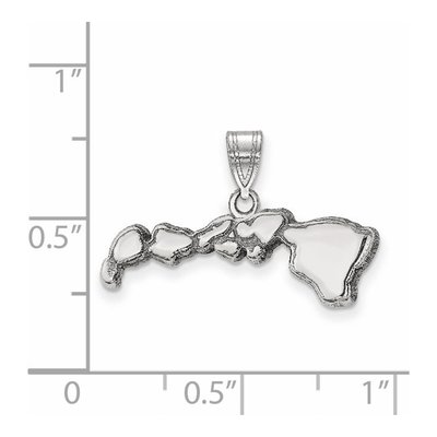 14K White Gold Hawaii State Pendant – view 4