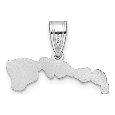 14K White Gold Hawaii State Pendant – view 5