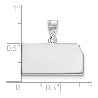 14K White Gold Kansas State Pendant – view 4