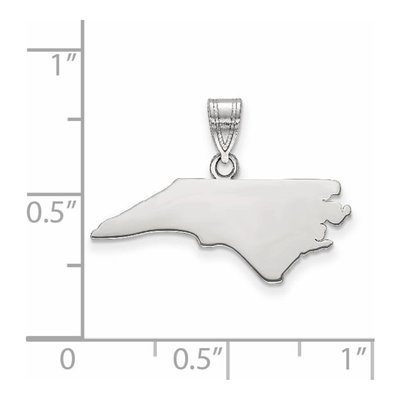 14K White Gold North Carolina State Pendant – view 4