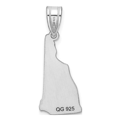 14K White Gold Hampshire State Pendant – view 5