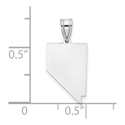 14K White Gold Nevada State Pendant – view 4