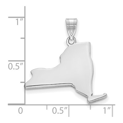 14K White Gold York State Pendant – view 4