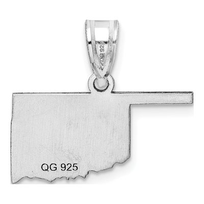 14K White Gold Oklahoma State Pendant – view 5