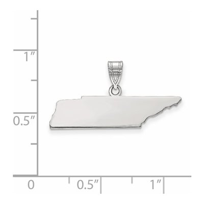 14K White Gold Tennessee State Pendant – view 4