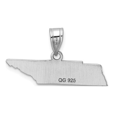 14K White Gold Tennessee State Pendant – view 5