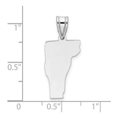 14K White Gold Vermont State Pendant – view 4