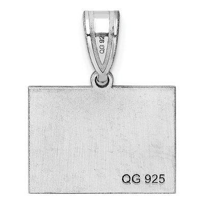 14K White Gold Wyoming State Pendant – view 5