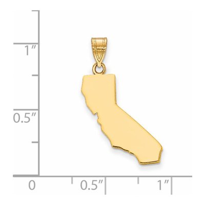 14K Yellow Gold California State Pendant – view 3