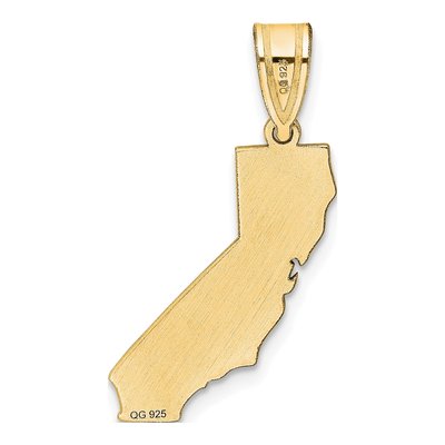14K Yellow Gold California State Pendant – view 4