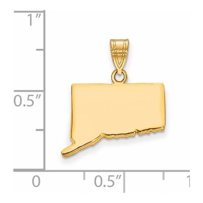 14K Yellow Gold Connecticut State Pendant – view 3