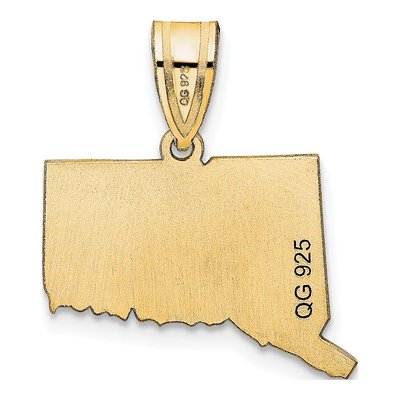 14K Yellow Gold Connecticut State Pendant – view 4