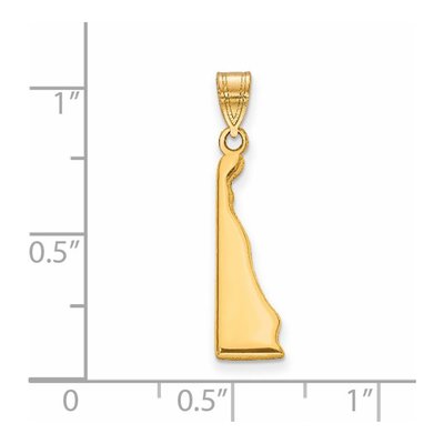 14K Yellow Gold Delaware State Pendant – view 3
