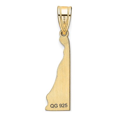 14K Yellow Gold Delaware State Pendant – view 4