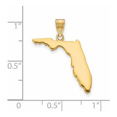 14K Yellow Gold Florida State Pendant – view 4