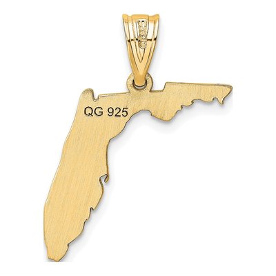 14K Yellow Gold Florida State Pendant – view 5