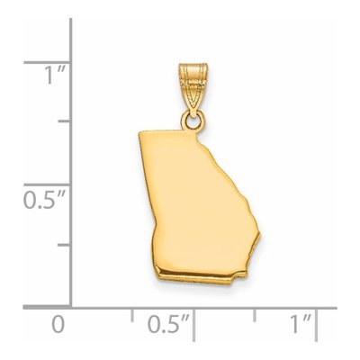 14K Yellow Gold Georgia State Pendant – view 4