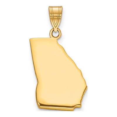 14K Yellow Gold Georgia State Pendant