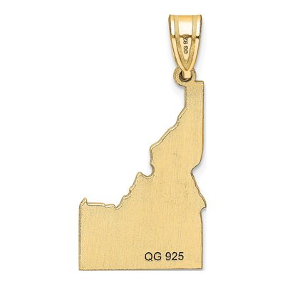 14K Yellow Gold Idaho State Pendant – view 4
