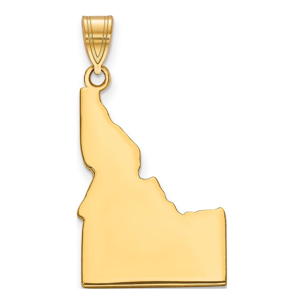 14K Yellow Gold Idaho State Pendant