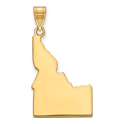 14K Yellow Gold Idaho State Pendant