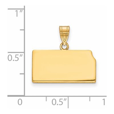 14K Yellow Gold Kansas State Pendant – view 2