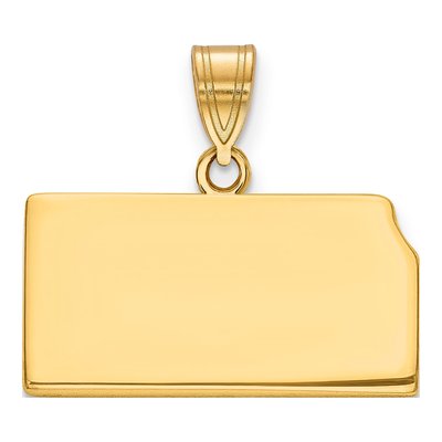 14K Yellow Gold Kansas State Pendant
