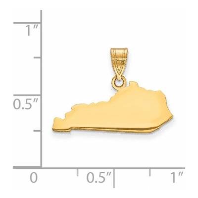 14K Yellow Gold Kentucky State Pendant – view 2