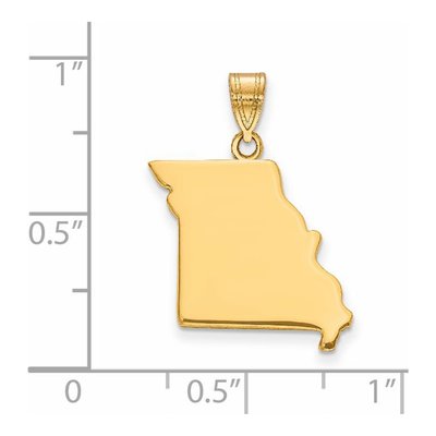 14K Yellow Gold Missouri State Pendant – view 2