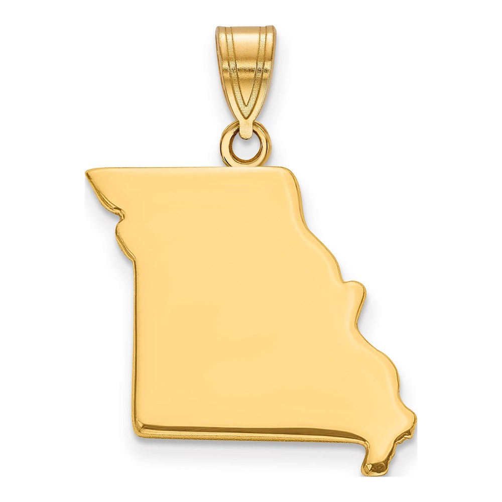 14K Yellow Gold Missouri State Pendant