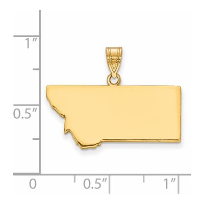 14K Yellow Gold Montana State Pendant – view 2