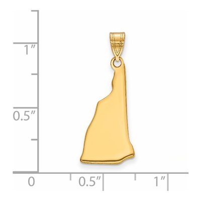 14K Yellow Gold Hampshire State Pendant – view 2