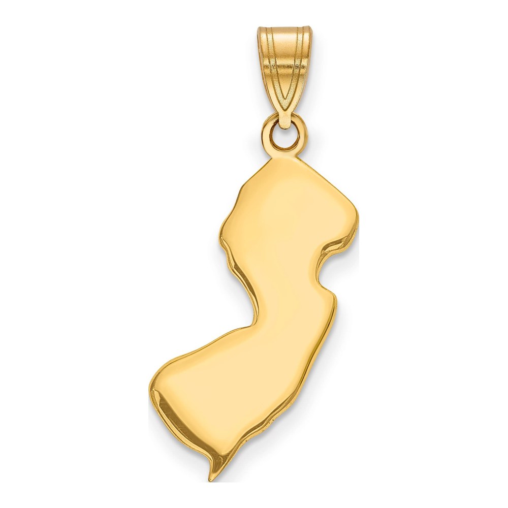 14K Yellow Gold Jersey State Pendant
