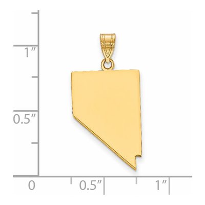 14K Yellow Gold Nevada State Pendant – view 2