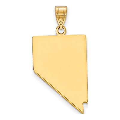 14K Yellow Gold Nevada State Pendant