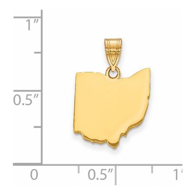 14K Yellow Gold Ohio State Pendant – view 3