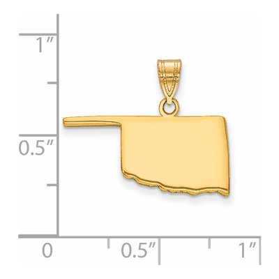 14K Yellow Gold Oklahoma State Pendant – view 2