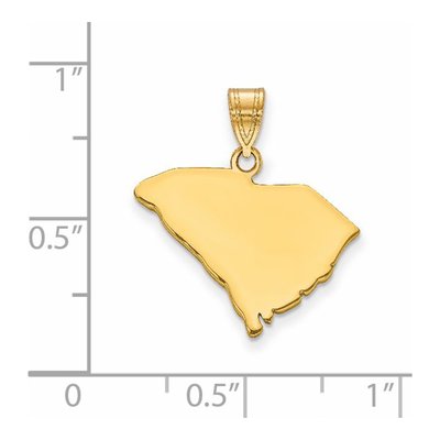 14K Yellow Gold South Carolina State Pendant – view 2