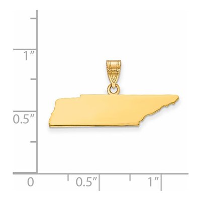 14K Yellow Gold Tennessee State Pendant – view 2
