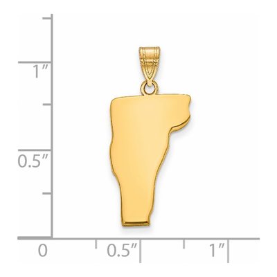 14K Yellow Gold Vermont State Pendant – view 2