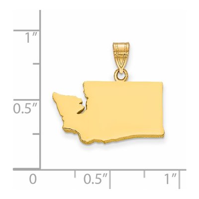 14K Yellow Gold Washington State Pendant – view 2