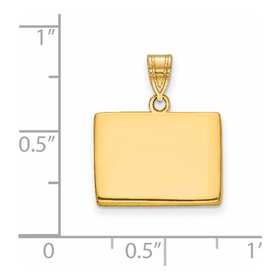 14K Yellow Gold Wyoming State Pendant – view 2