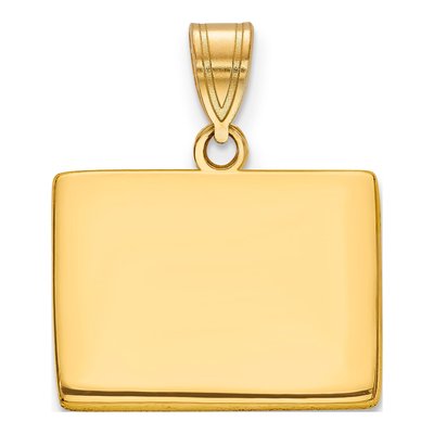 14K Yellow Gold Wyoming State Pendant